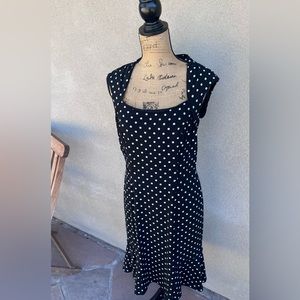 White House Black Market Sleeveless Knit Dot Sheath